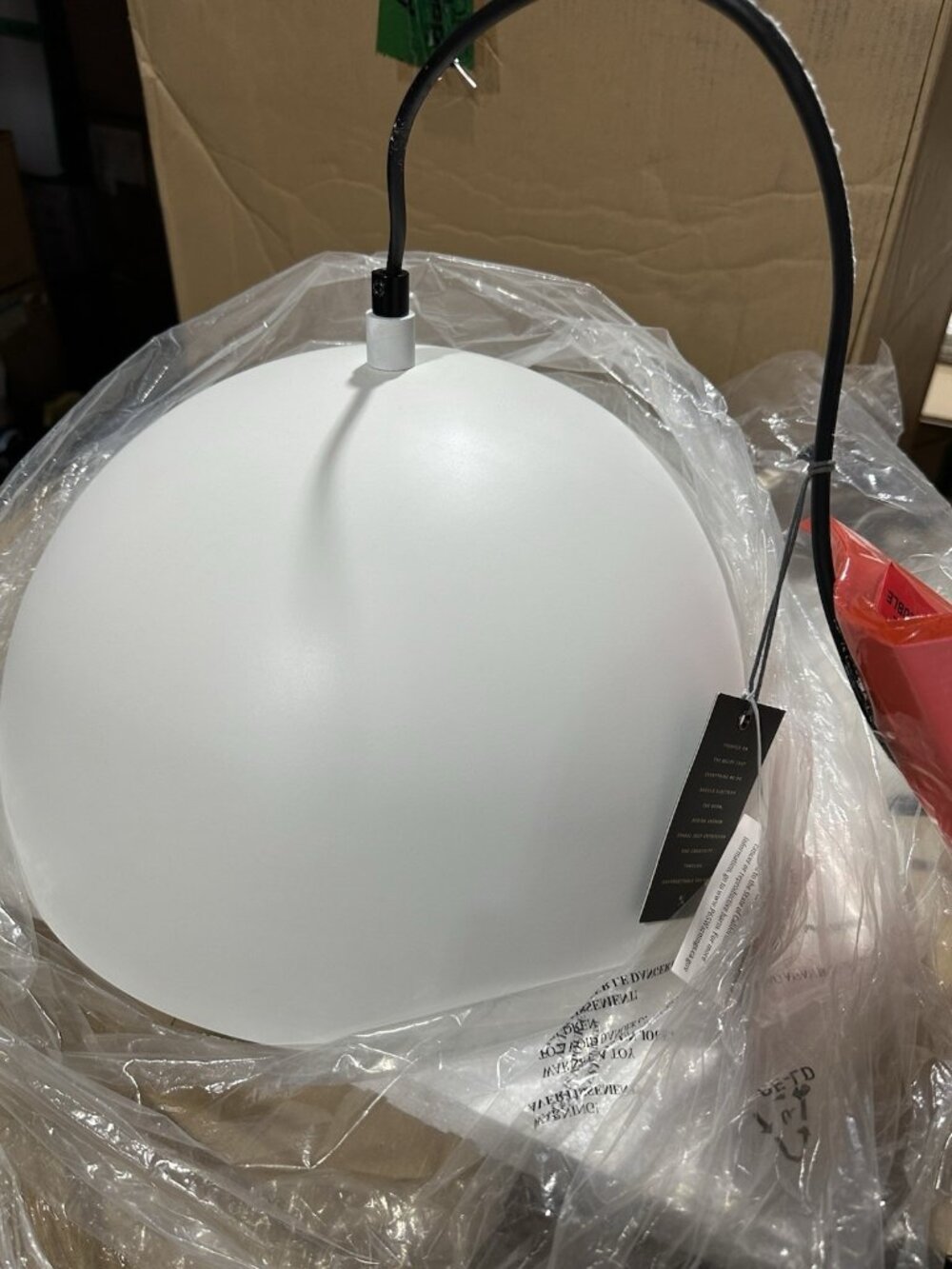 Regina Andrew Sigmund Small Dome Pendant Light (15” W)-White & Gold - Picture 3 of 11